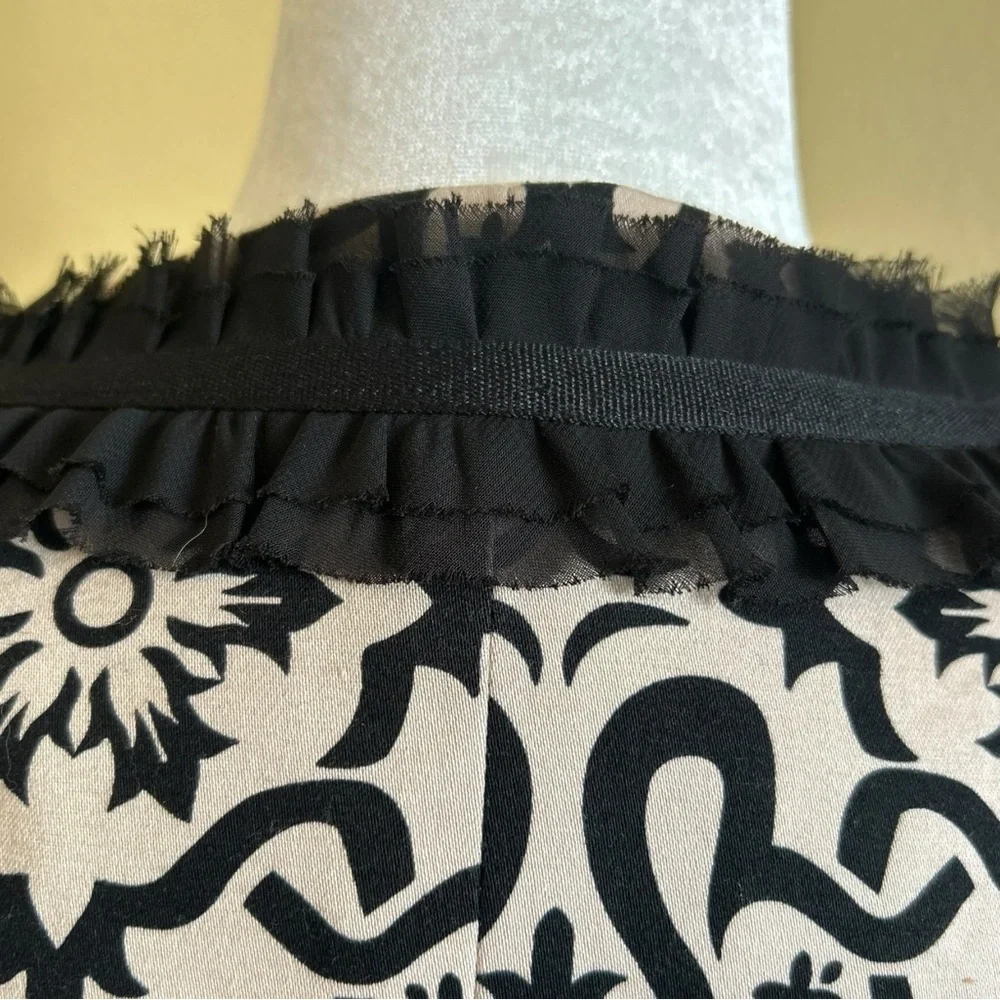 Marisa Christina Evening Blazer Jacket Womans XL Black Beige Floral Pockets Trim - Picture 15 of 16